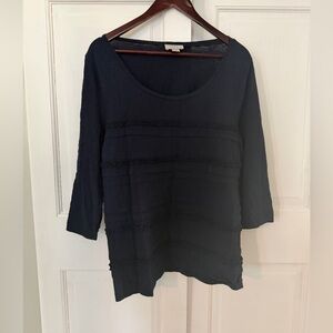 LOFT Dark Blue Long Sleeve Top